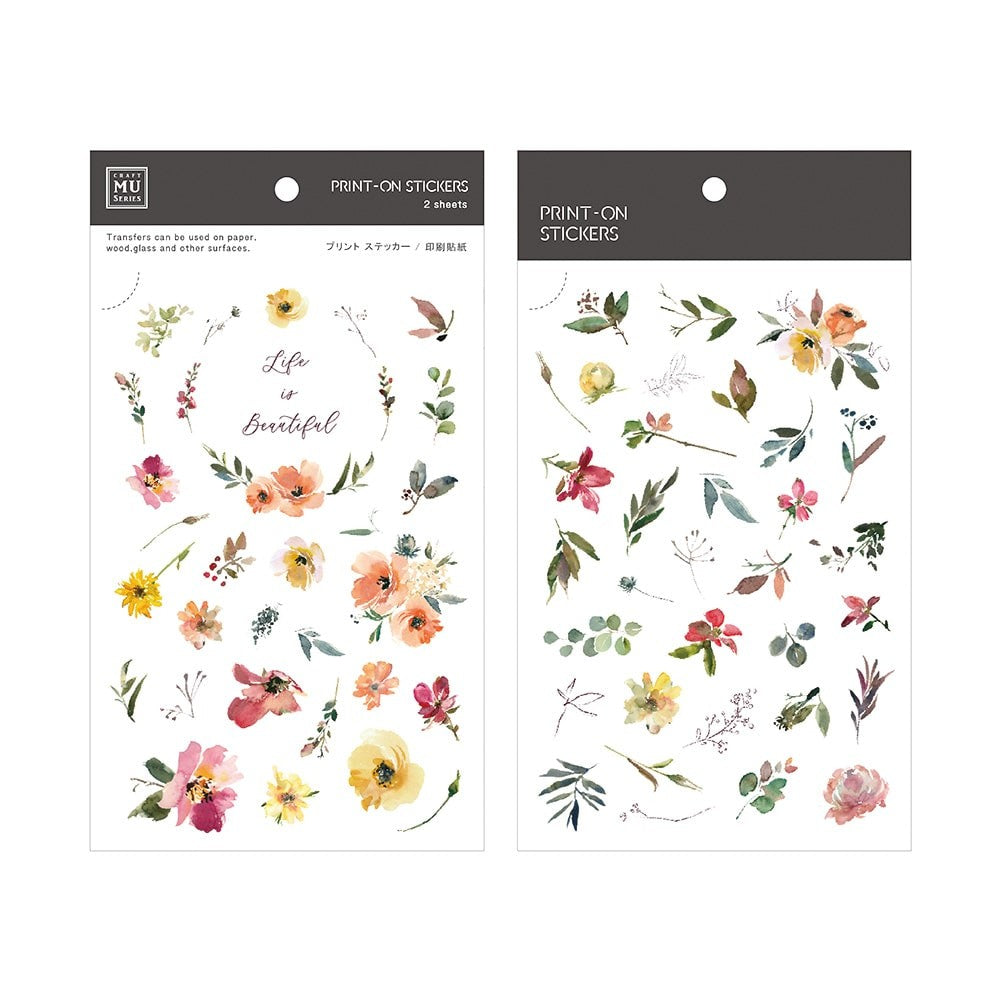 MU LifeStyle | Pegatinas Transferibles 082 Floral Apricot