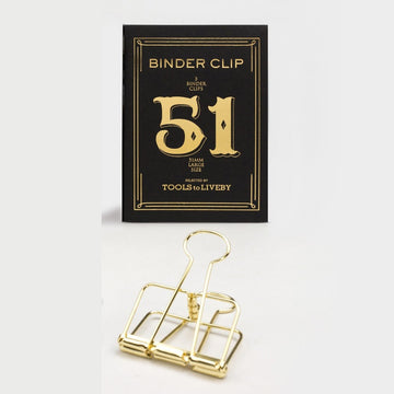 Tools To Liveby | Binder Clips Dorado (51mm)
