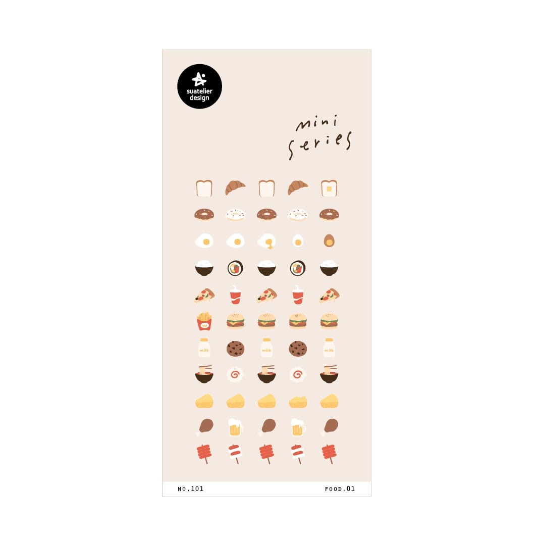 Suatelier | Pegatinas Mini Series Food 01