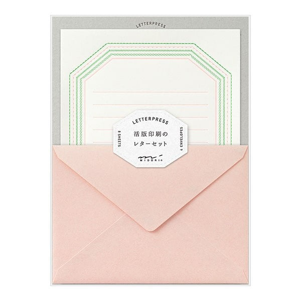 Midori | Set de Cartas Letterpress Pink