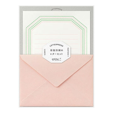 Midori | Pink Letterpress Letter Set