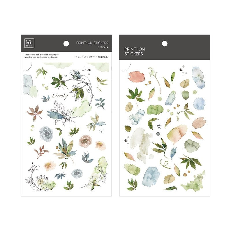 MU LifeStyle | Pegatinas Transferibles 091 Ink Grass