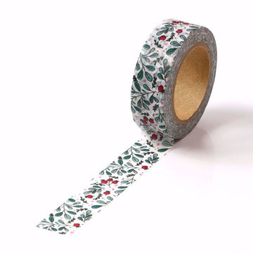 MZW | Red Bud Green Leaf Washi Tape