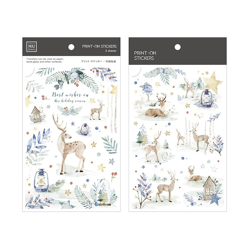 MU LifeStyle | Pegatinas Transferibles 1004 Blue Snow Forest