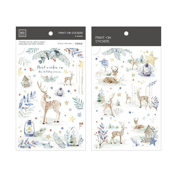 MU LifeStyle | Transfer Stickers 1004 Blue Snow Forest