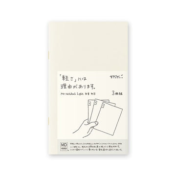 Midori | Set de 3 Cuadernos MD Midori Notebook Light B6 Slim Blank