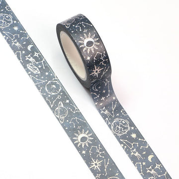 MZW | Silver Holographic Starry Sky Washi Tape