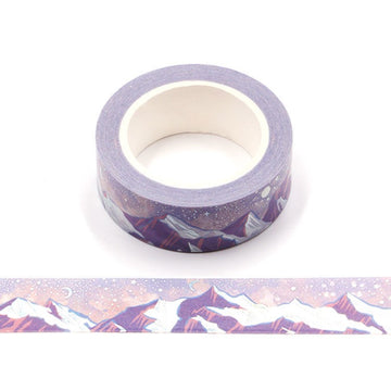 MZW | Purple Holographic Snow Mountain Washi Tape