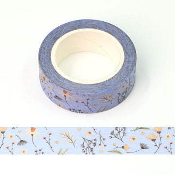 MZW | Light Blue Floral Washi Tape