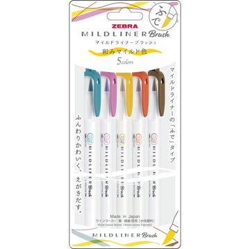 zebras | Mildliner Warm Brush Marker Pack (New Packaging)