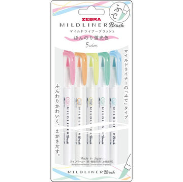 zebras | Pack of Pastel Mildliner Brush Pens (New Packaging)
