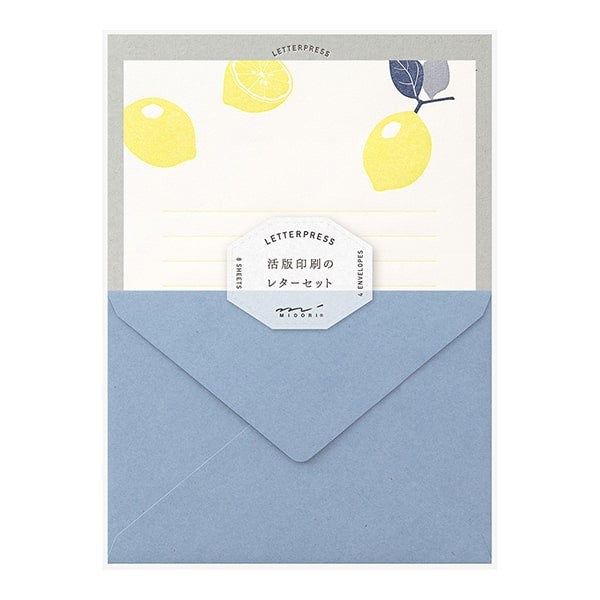 Midori | Lemon Letterpress Letter Set