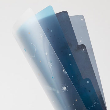 Midori | Starry Sky A4 3 Compartment Portfolio