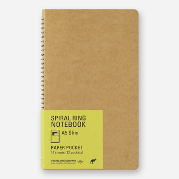 Traveler's Company | A5 Slim Spiral Notebook Paper Pockets
