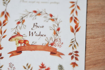 MU LifeStyle | Transfer Stickers 031 Autumn Best Wishes