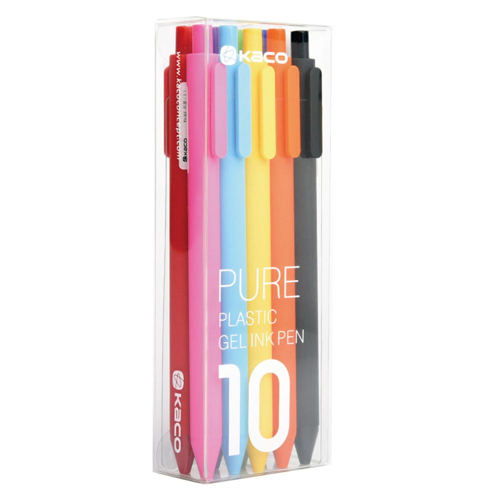 Kaco | Set de 10 Bolígrafos de Color Pure Softtouch