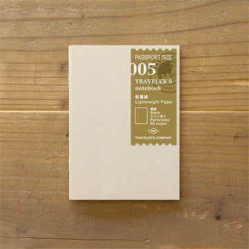 Traveler's Company | Passport 005 Lightweight Paper Refill