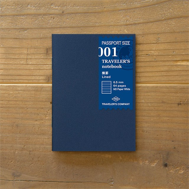 Traveler's Company | Refill Passport 001 Ruled Notebook
