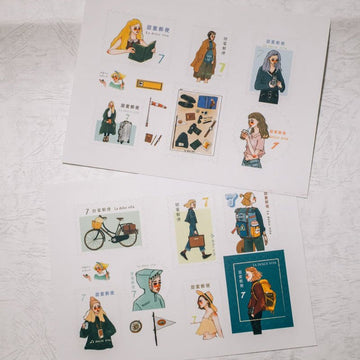 The Dolce Life | Bon Voyage Stamp Stickers (2pc)