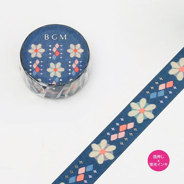 BGM | Foil Night Japanese Flowers Washi Tape