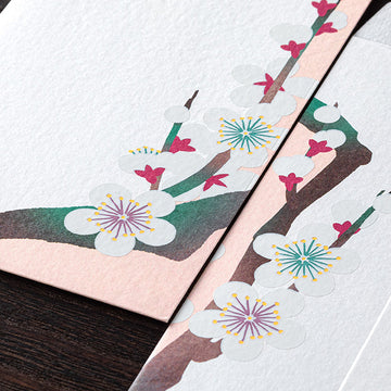 Midori | Set de Sobres Serigrafía White Plum Blossom