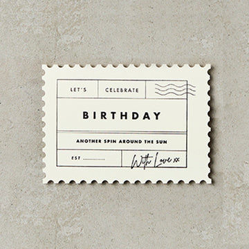 Katie Leamon | Postal Vintage Type Celebrate Birthday