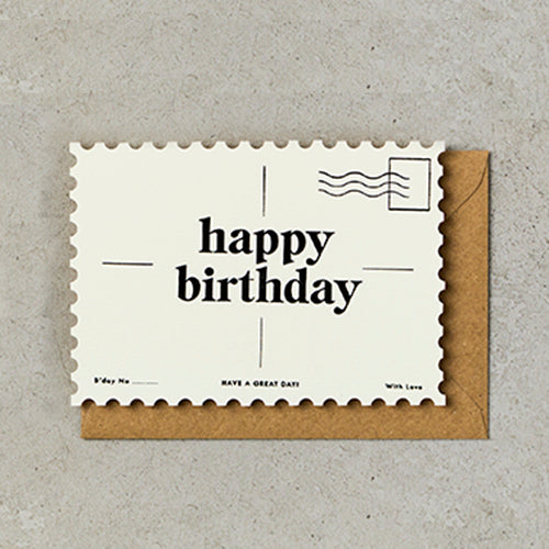 Katie Leamon | Postal Vintage Type Happy Birthday