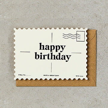 Katie Lemon | Vintage Type Happy Birthday Postcard