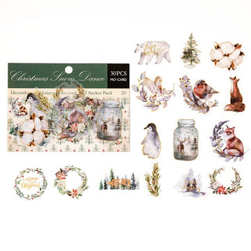 Mo Card | Pegatinas Christmas Carol Xmas Snow Dance