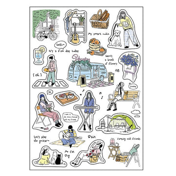 Infeel.me | Four Seasons Seenery and Song Camping Singing Stickers