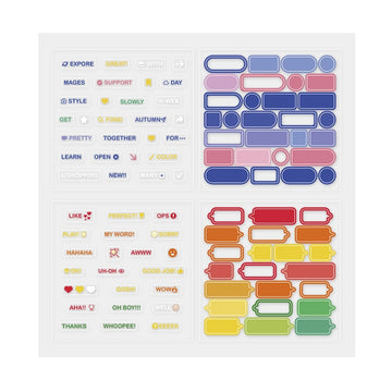 Infeel.me | Color Dialogue Up & Down Overlay Stickers