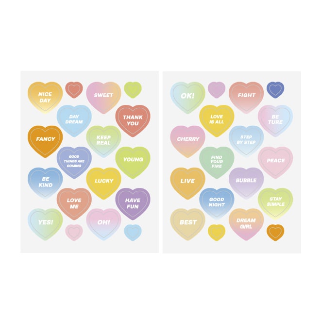 Card Lover | Pegatinas Color Law Heart