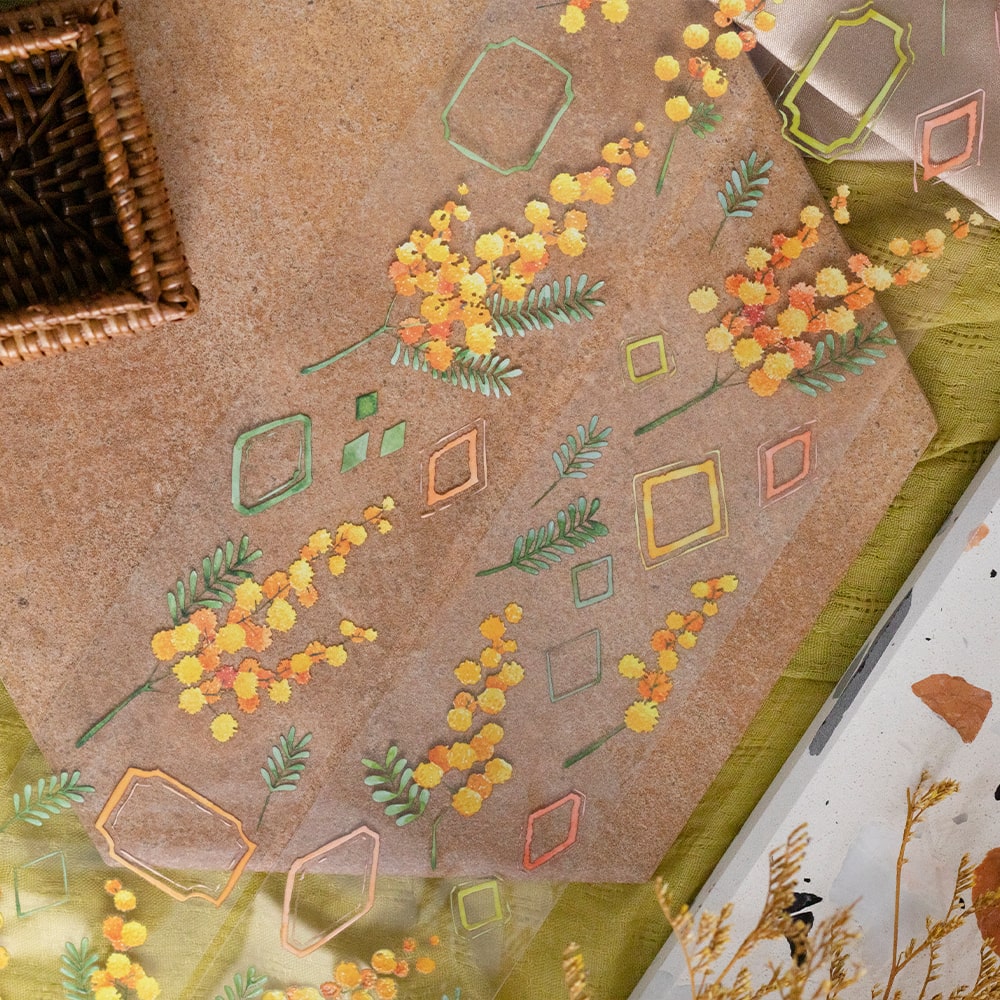 Loi Design | Acacia Flower Clear PET Tape (1 metro)