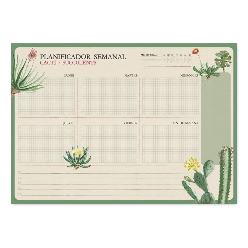 Kokonote | Planificador Semanal A4 Botanical Cacti