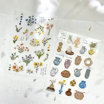Pion | Floral Transfer Stickers