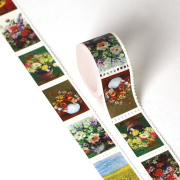 MZW | Flower Ink Design Stamp Washi Tape