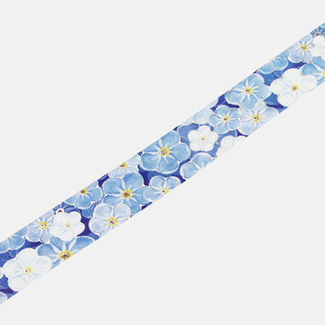 Bgm | FOIL Sea Of Blue Flowers Washi Tape