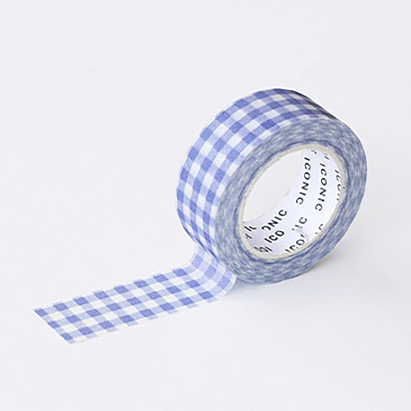 Iconic | Gingham Blueberry Washi Tape