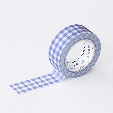 Iconic | Gingham Blueberry Washi Tape