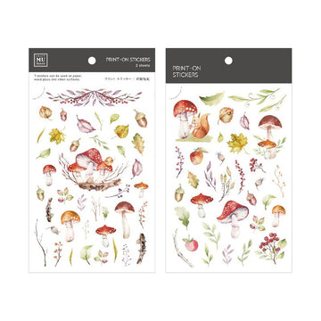 MU LifeStyle | Transfer Stickers 094 Mushroom Forest