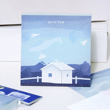 Card Lover | Lightly Today Blue House Notepad