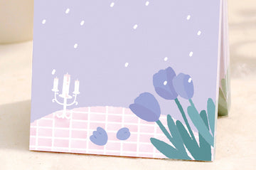Card Lover | Lightly Today Purple Flower Notepad