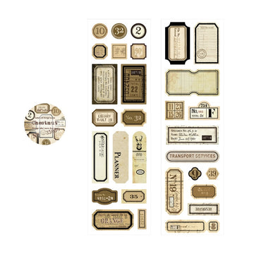 Mo Card | Pegatinas Old Items Tags Chestnut