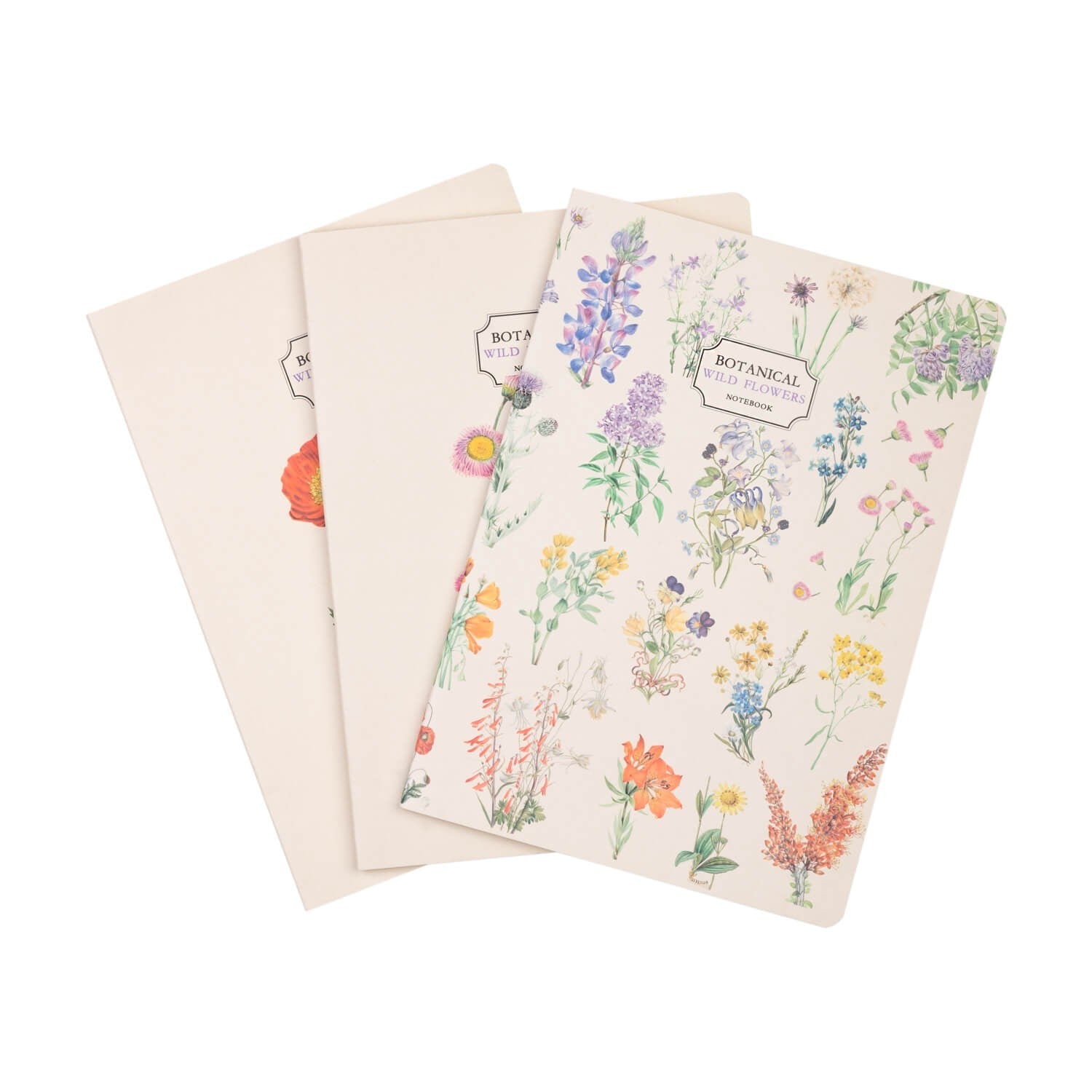 Kokonote | Pack de 3 Cuadernos A5 Botanical Wild Flowers