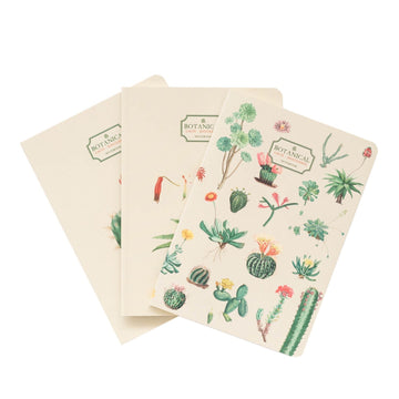 Kokonote | Pack of 3 A6 Botanical Cacti Notebooks