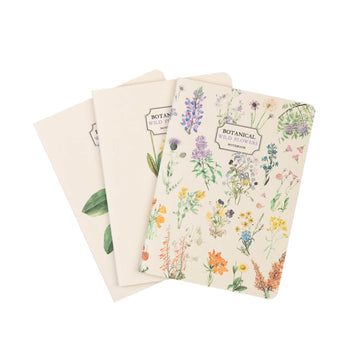 Kokonote | Pack of 3 A6 Botanical Wild Flowers Notebooks