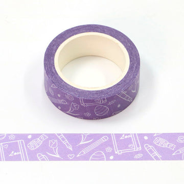 MZW | Purple Easter Pattern Washi Tape