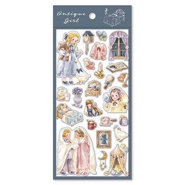 Mind Wave | Pegatinas Antique Girl Good Night Time